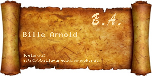 Bille Arnold névjegykártya