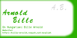 arnold bille business card